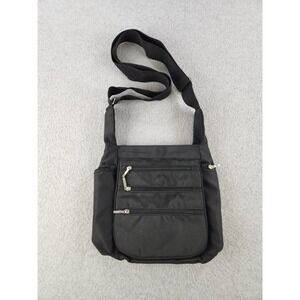 Organizzi Crossbody Shoulder Pockets Travel Bag Purse Daybag Black RFID Blocker